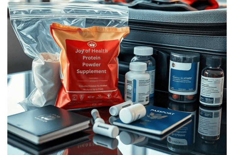 how to pack powder supplements for travel